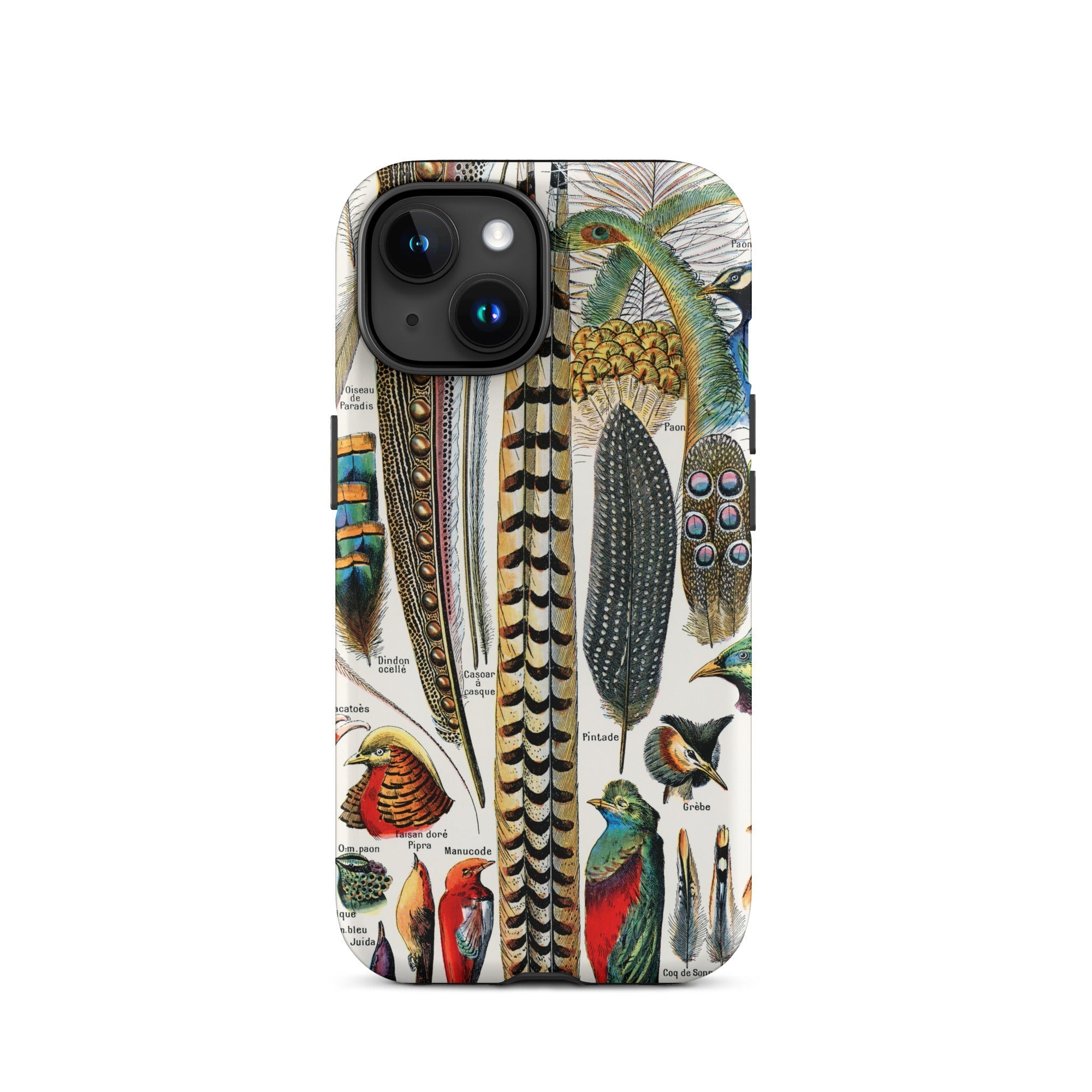 Plumes and Feathers Adolphe Philippe Millot Iphone Case, 15 / Matte, Feather Patterned Phone Case