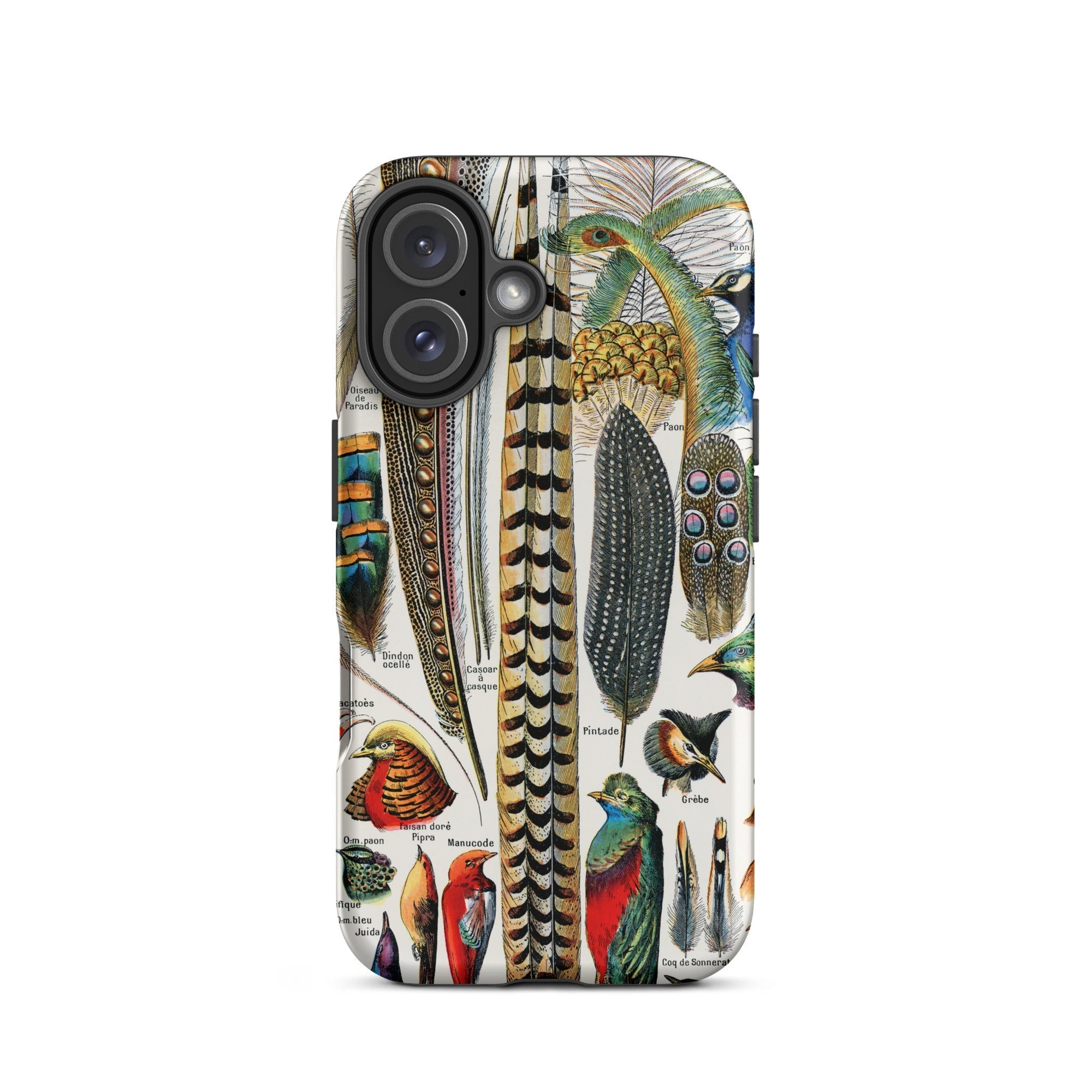 Plumes and Feathers Adolphe Philippe Millot Iphone Case, 16 / Matte, Feather Patterned Phone Case