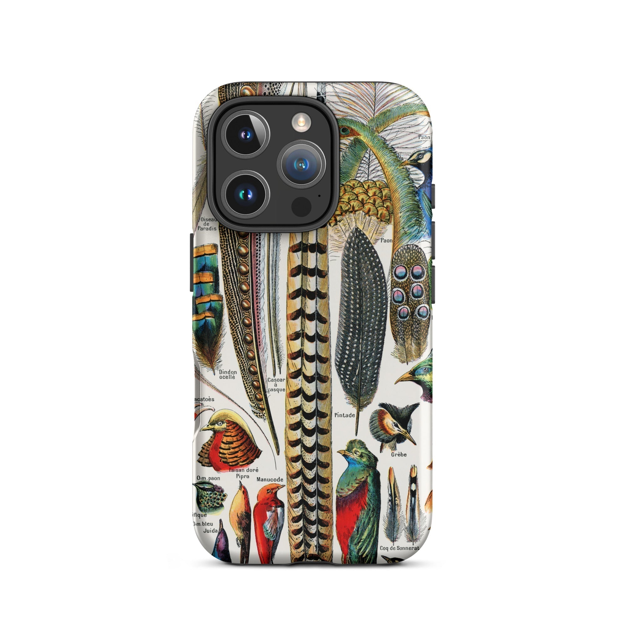 Plumes and Feathers Adolphe Philippe Millot Iphone Case, 16 Pro / Matte, Feather Patterned Phone Case