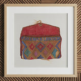 Pocketbook - Norma Lockwood 1930s Fashion Art Print, 12x12’’ / 31x31cm / Natural Frame / 2’’ Matboard, Posters Prints & Visual Artwork,