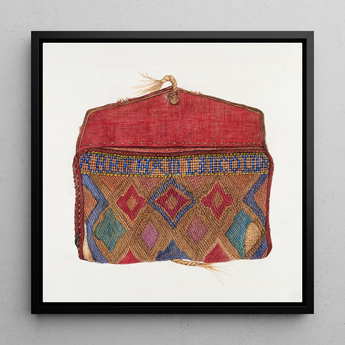 Pocketbook - Norma Lockwood 1930s Fashion Art Print / Canvas, 12x12’’ / 31x31cm / Black Frame, Posters Prints & Visual Artwork, Toby Leon