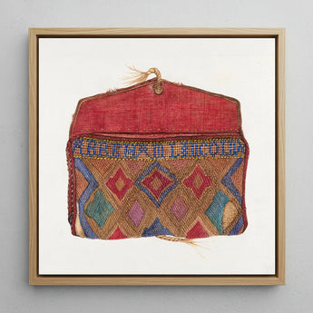 Pocketbook - Norma Lockwood 1930s Fashion Art Print / Canvas Vibrant Handcrafted Woven Pouch Red Flap Intricate Geometric Norma Lockwood’s