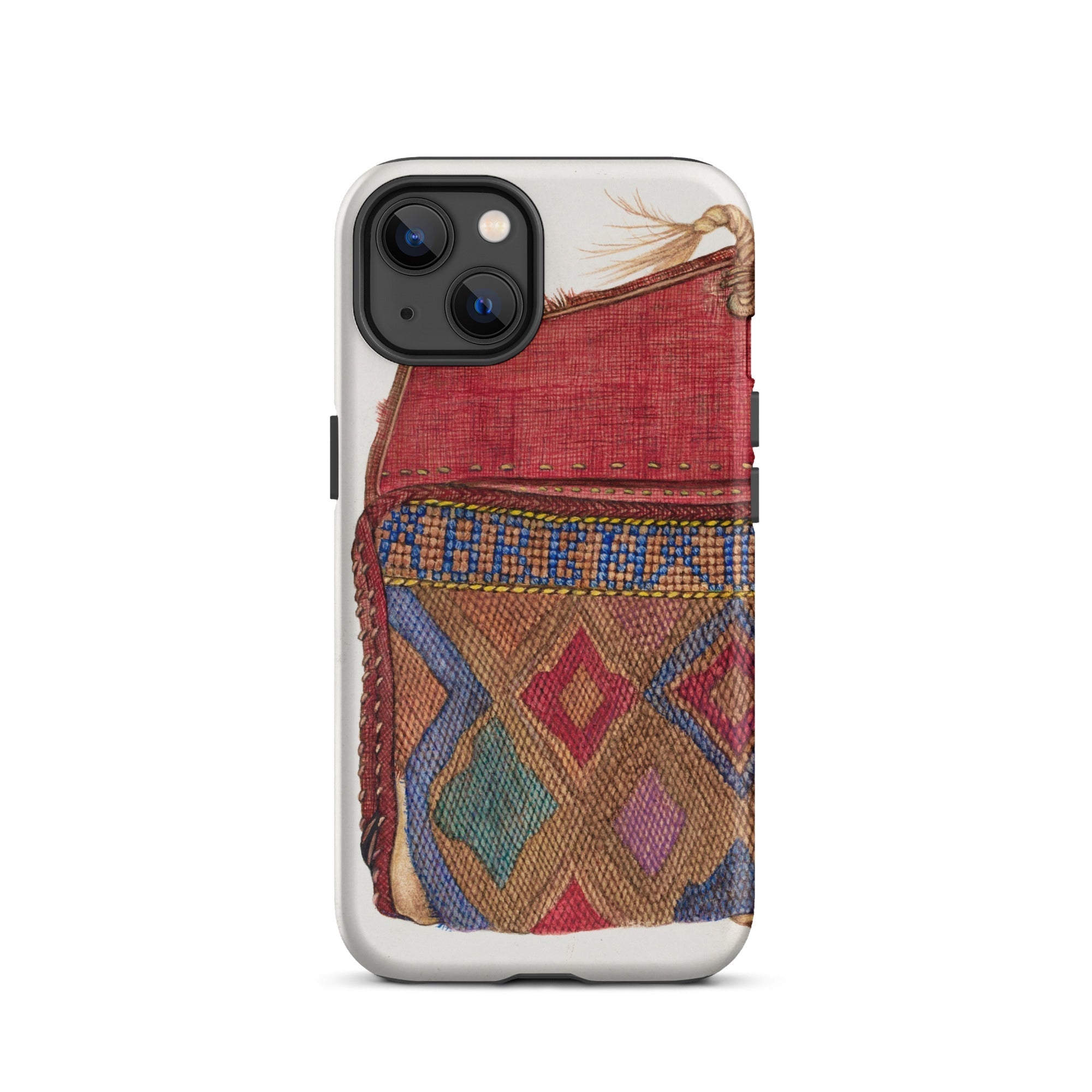 Pocketbook - Norma Lockwood 1930s Fashion Iphone Case, 13 / Matte, Phone Case Colorful Textile Design
