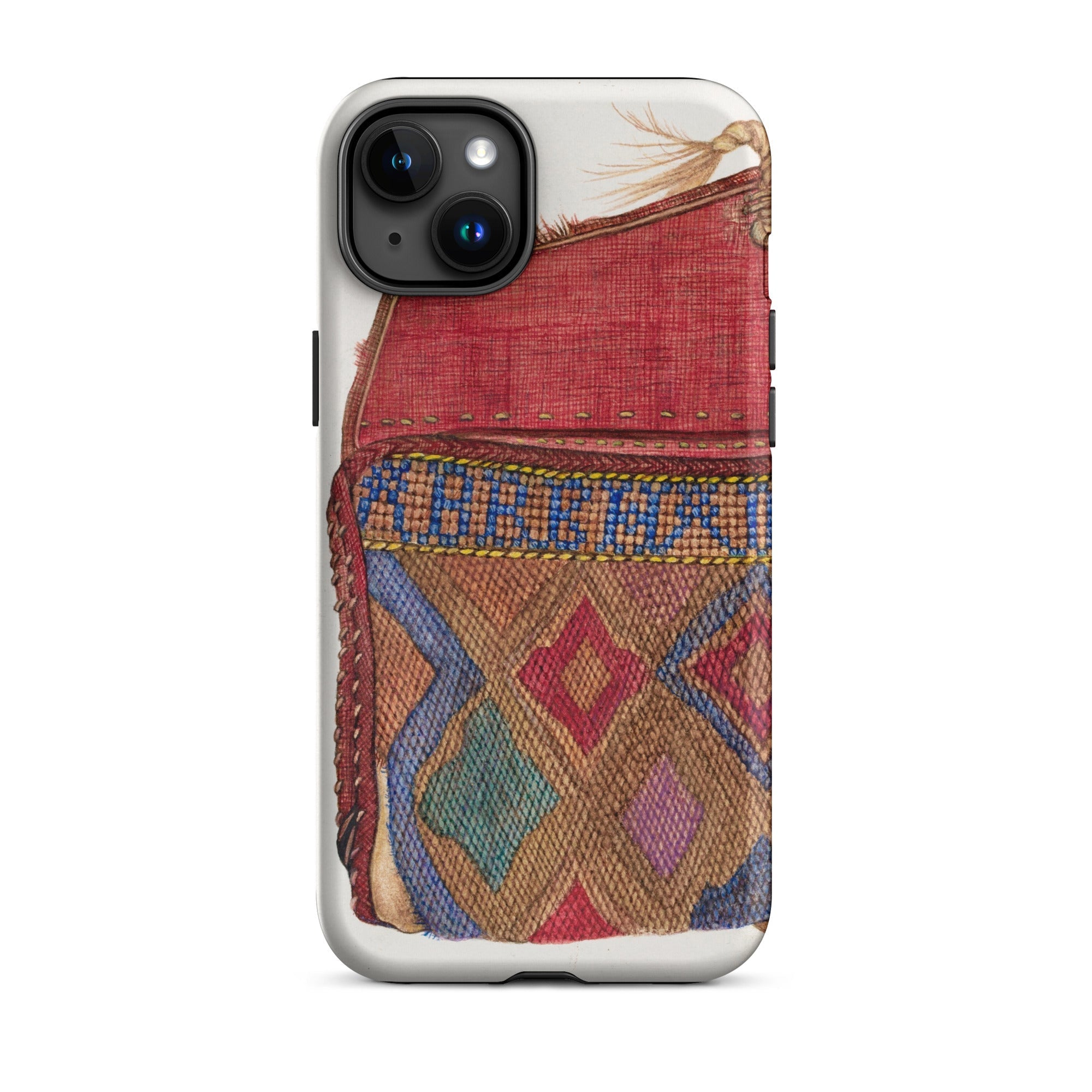 Pocketbook - Norma Lockwood 1930s Fashion Iphone Case, 15 Plus / Matte, Iphone Case Colorful Textile Design
