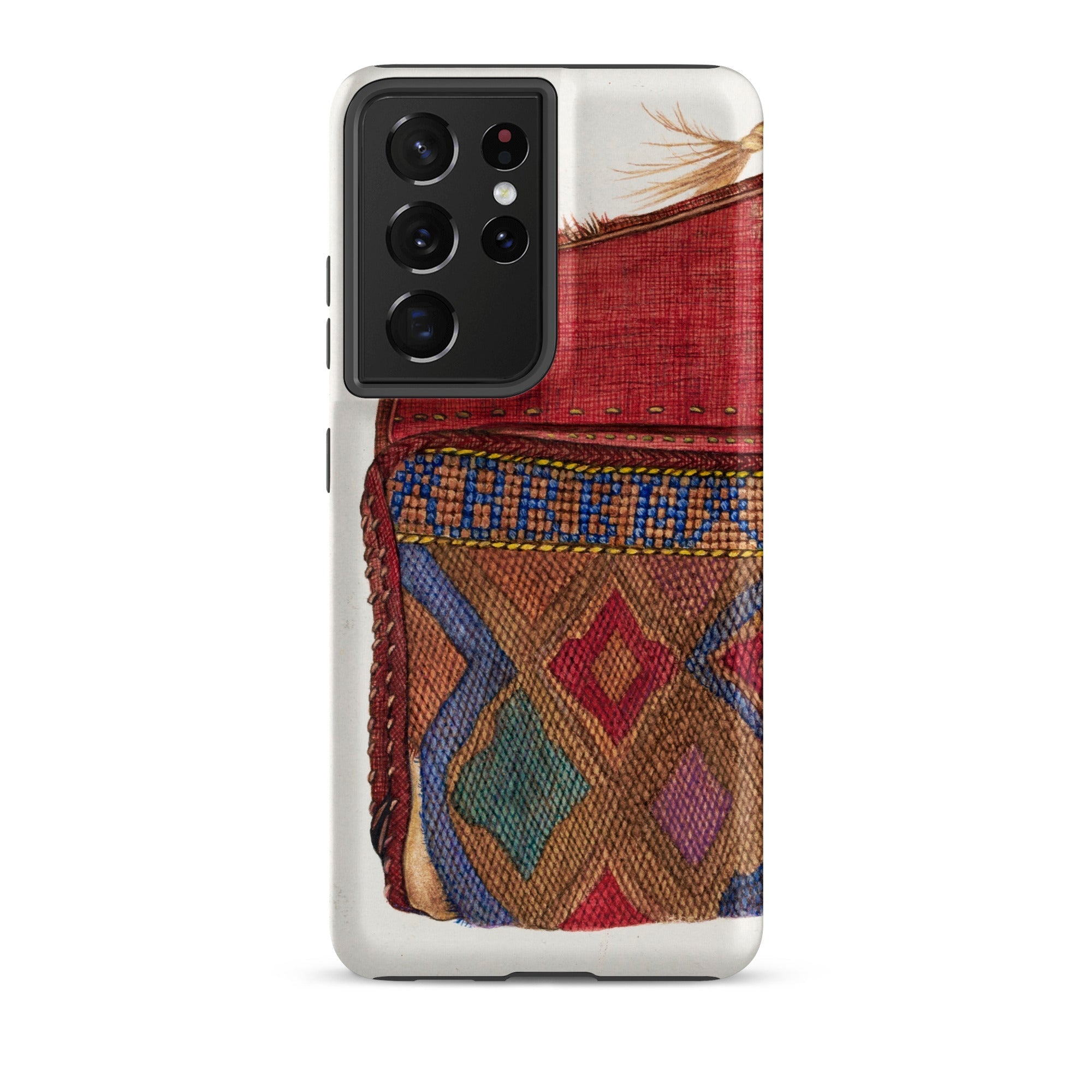 Pocketbook - Norma Lockwood 1930s Fashion Samsung Case, Galaxy S21 Ultra / Matte, Smartphone Case Woven Patterned Design