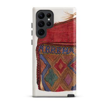 Pocketbook - Norma Lockwood 1930s Fashion Samsung Case, Galaxy S22 Ultra / Matte, Smartphone Case Red Patterned Fabric Design