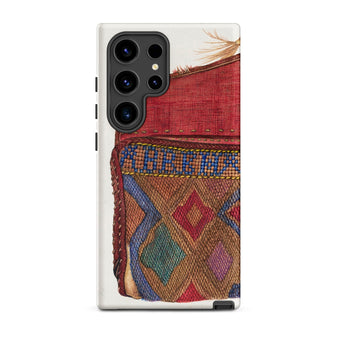 Pocketbook - Norma Lockwood 1930s Fashion Samsung Case, Galaxy S24 Ultra / Matte, Smartphone Case Vibrant Geometric Pattern Woven Textile