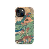 Poem by Kakinomoto Hitomaro - Hokusai Iphone Case, 15 / Matte, Artistic Phone Case