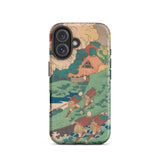Poem by Kakinomoto Hitomaro - Hokusai Iphone Case, 16 / Matte, Artistic Phone Case