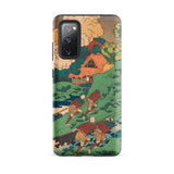 Poem by Kakinomoto Hitomaro - Hokusai Samsung Case, Galaxy S20 Fe / Matte, Phone Case Japanese Ukiyo-e Style Landscape Figures Design