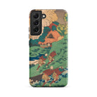 Poem by Kakinomoto Hitomaro Hokusai Samsung Case, Galaxy S22 Plus / Matte, Protective Phone Case Artistic Landscape Design