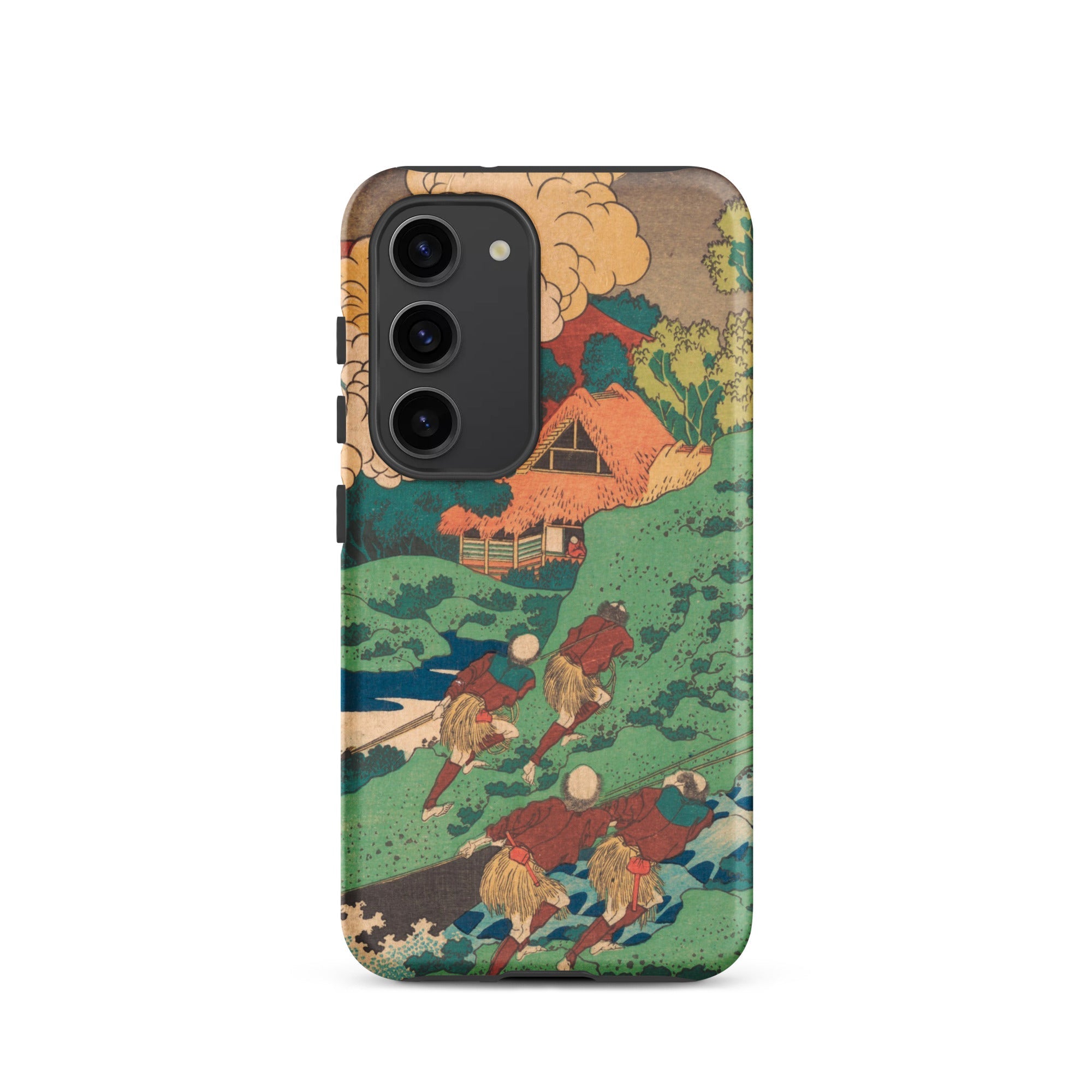 Poem by Kakinomoto Hitomaro Hokusai Samsung Case, Galaxy S23 / Matte, Smartphone Case Japanese Woodblock Print