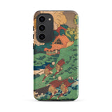 Poem by Kakinomoto Hitomaro - Hokusai Samsung Case, Galaxy S23 Plus / Matte, Smartphone Case Traditional Japanese Ukiyo-e Landscape Print