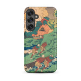 Poem by Kakinomoto Hitomaro - Hokusai Samsung Case, Galaxy S25 Plus / Matte, Smartphone Case Traditional Japanese Landscape Print