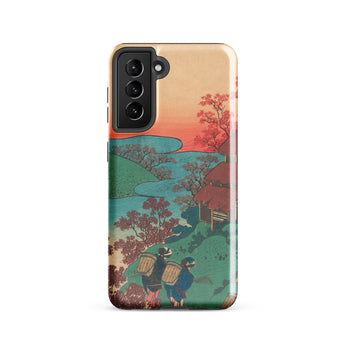 Poem by Sarumaru Dayu - Hokusai Phone Case, Samsung Galaxy S21 / Gloss, Mobile Cases, Toby Leon