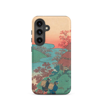 Poem by Sarumaru Dayu - Hokusai Phone Case Samsung Galaxy S24 / Matte Phone Case Traditional Japanese Woodblock Print Design Two Hokusai