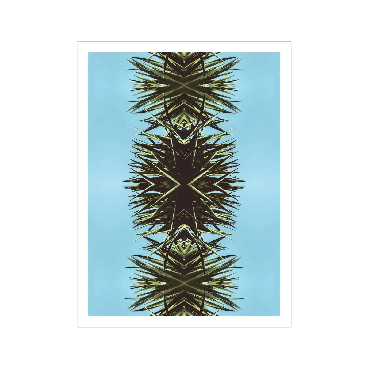 Pointy Modern Leaf Art Print - Mirrored Botanicals - 30’x40’ - Posters Prints & Visual Artwork - Aesthetic Art