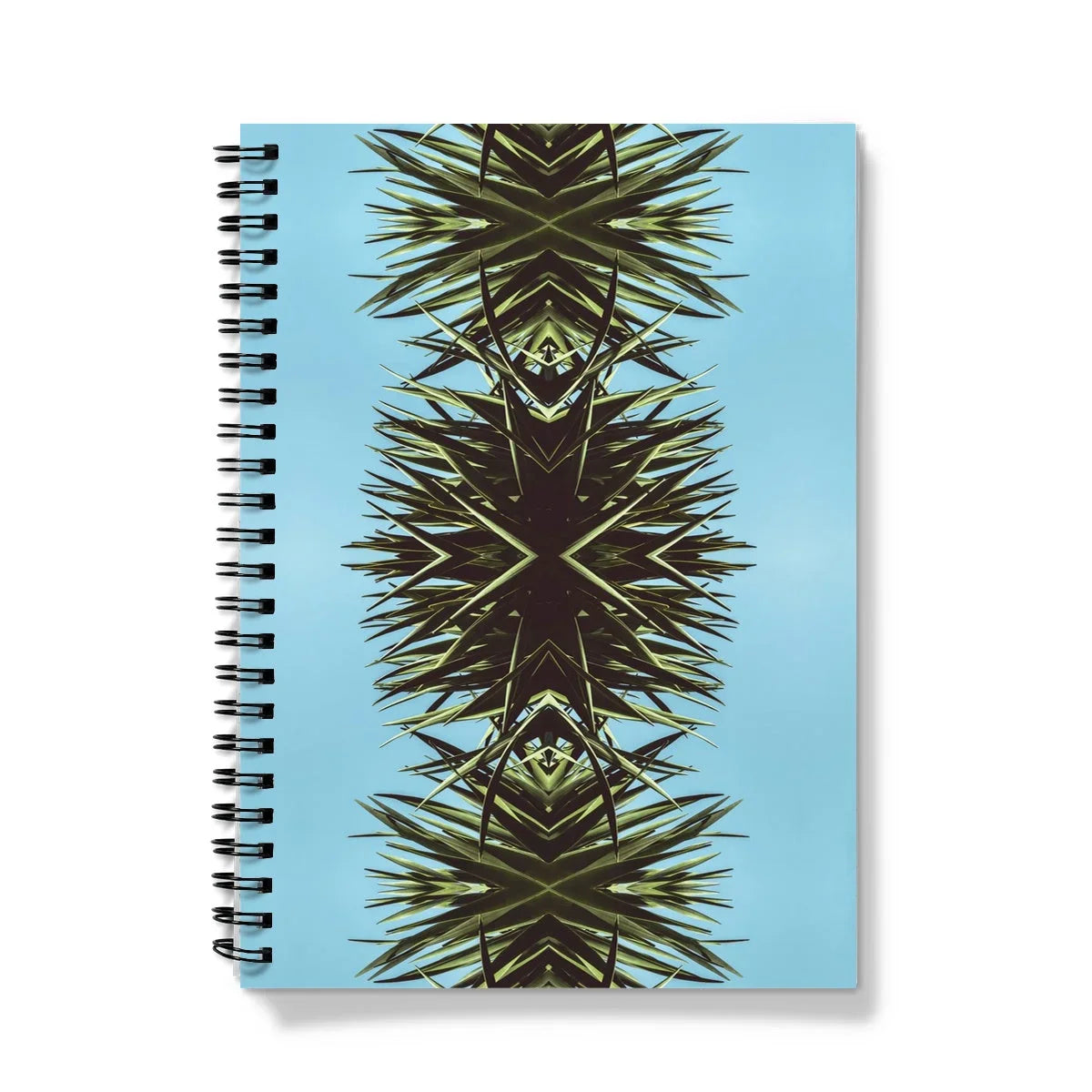 Pointy - Modern Mirrored Botanical Leaf Art Notebook A5 - Graph Paper Notebooks & Notepads