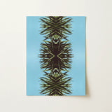 Pointy - Modern Mirrored Botanical Leaf Art Print / Canvas, 12x16’’ / 31x41cm / Unframed / no Border, Posters Prints & Visual Artwork, Toby