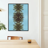 Pointy - Moderner gespiegelter botanischer Blattkunstdruck / Leinwand, Poster, Drucke & visuelle Kunstwerke, Toby Leon