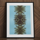 Pointy - Modern Mirrored Botanical Leaf Art Print