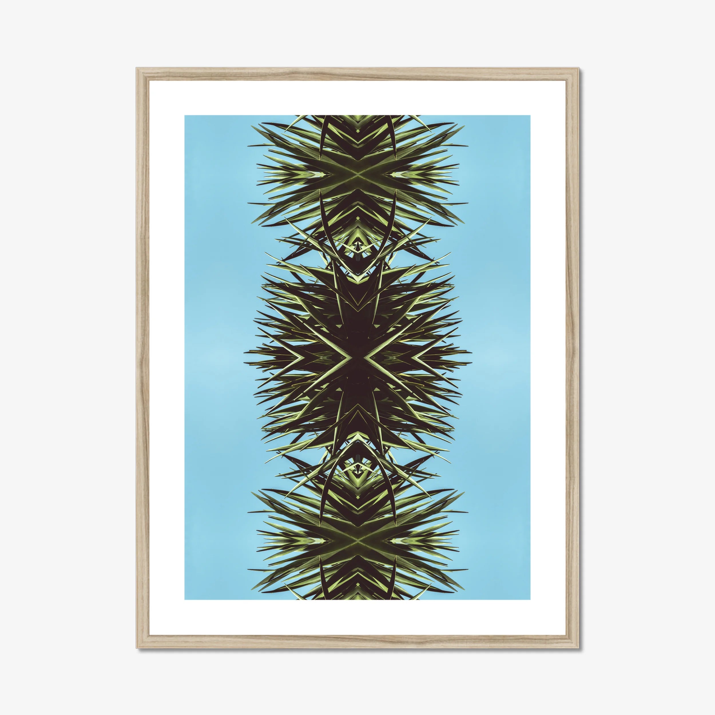 Pointy - Modern Mirrored Botanical Leaf Art Print