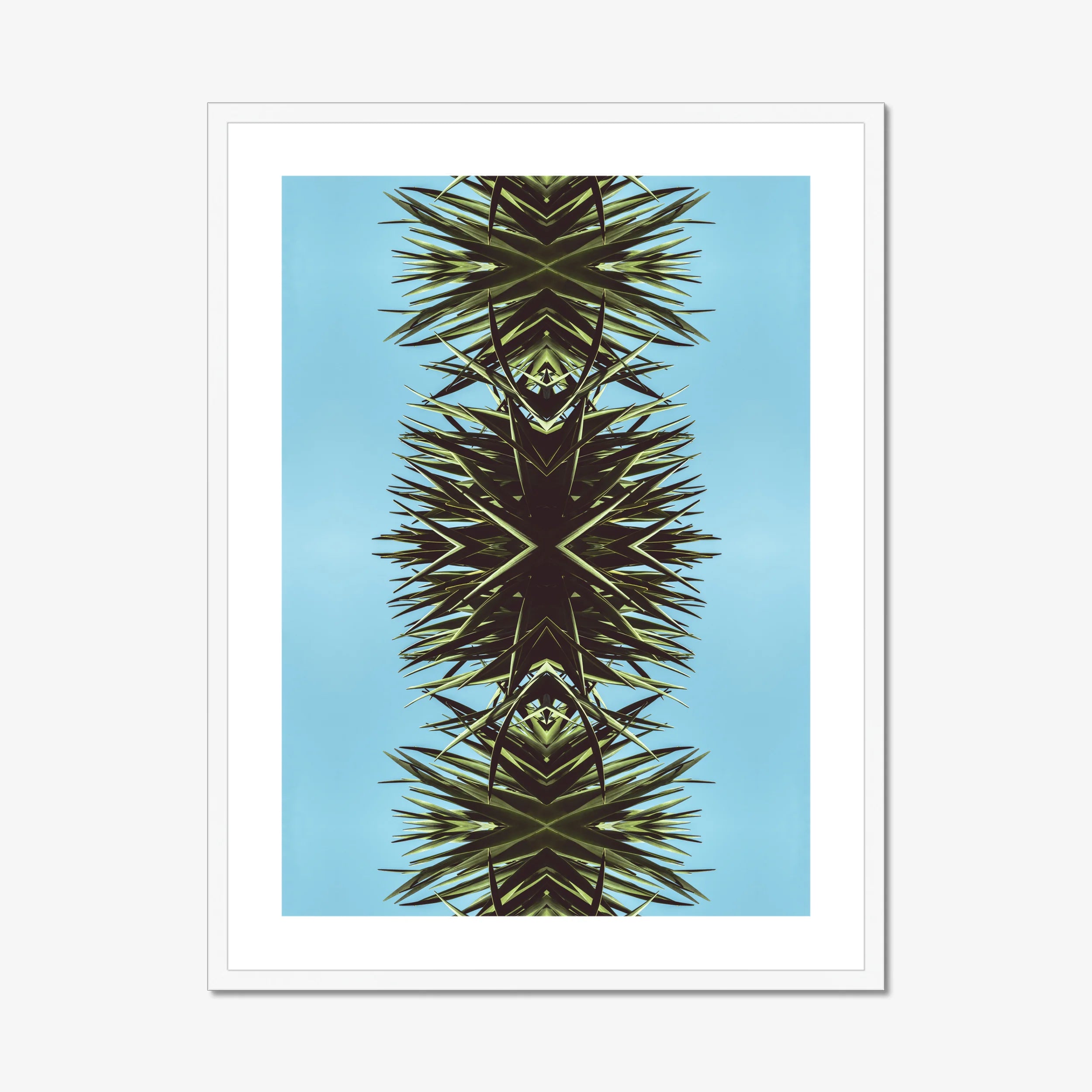 Pointy - Modern Mirrored Botanical Leaf Art Print