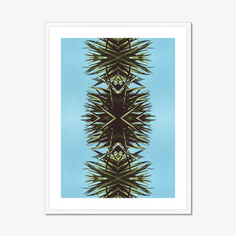 Pointy - Modern Mirrored Botanical Leaf Art Print, Symmetrical Abstract Botanical Art Print
