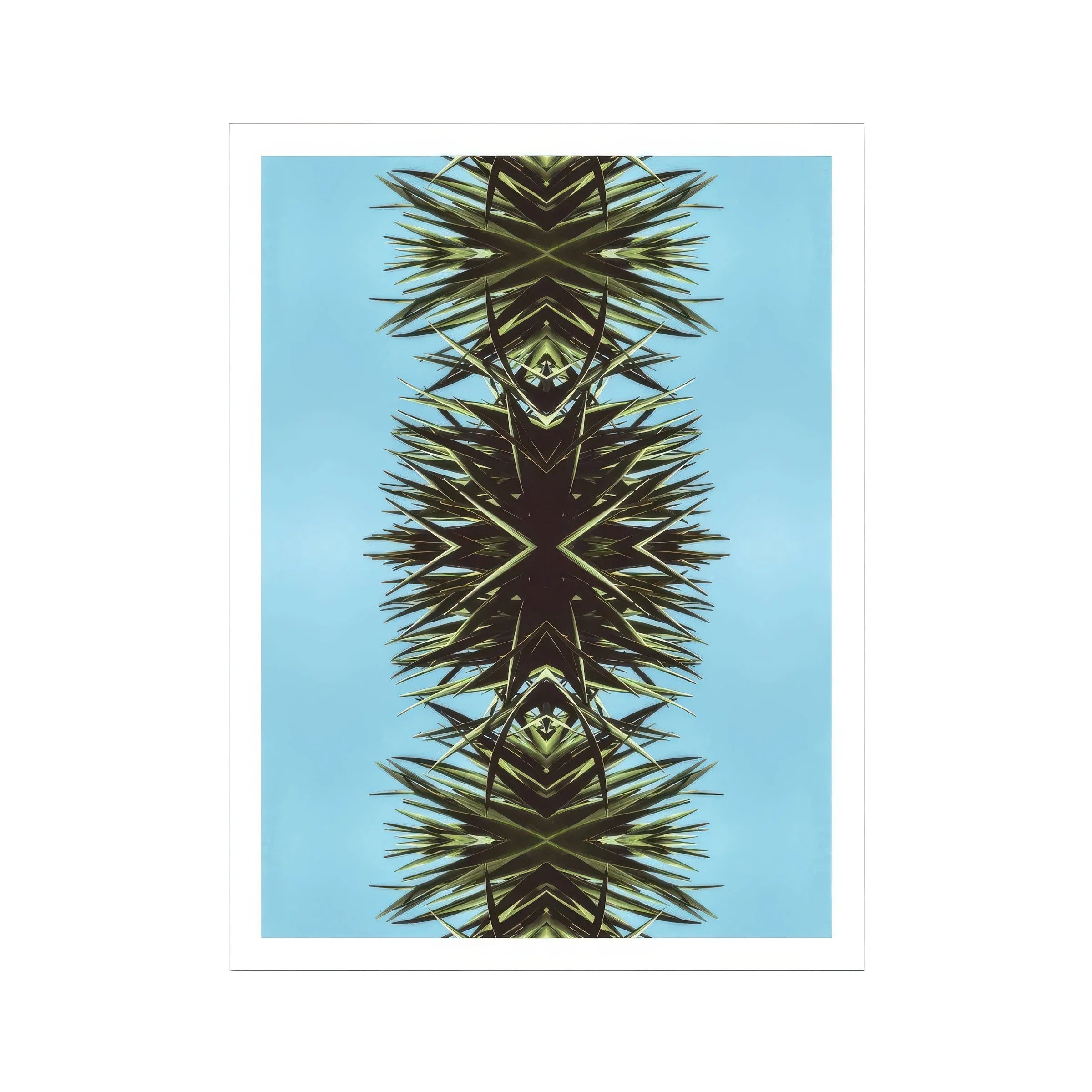 Pointy - Modern Mirrored Botanical Leaf Art Print