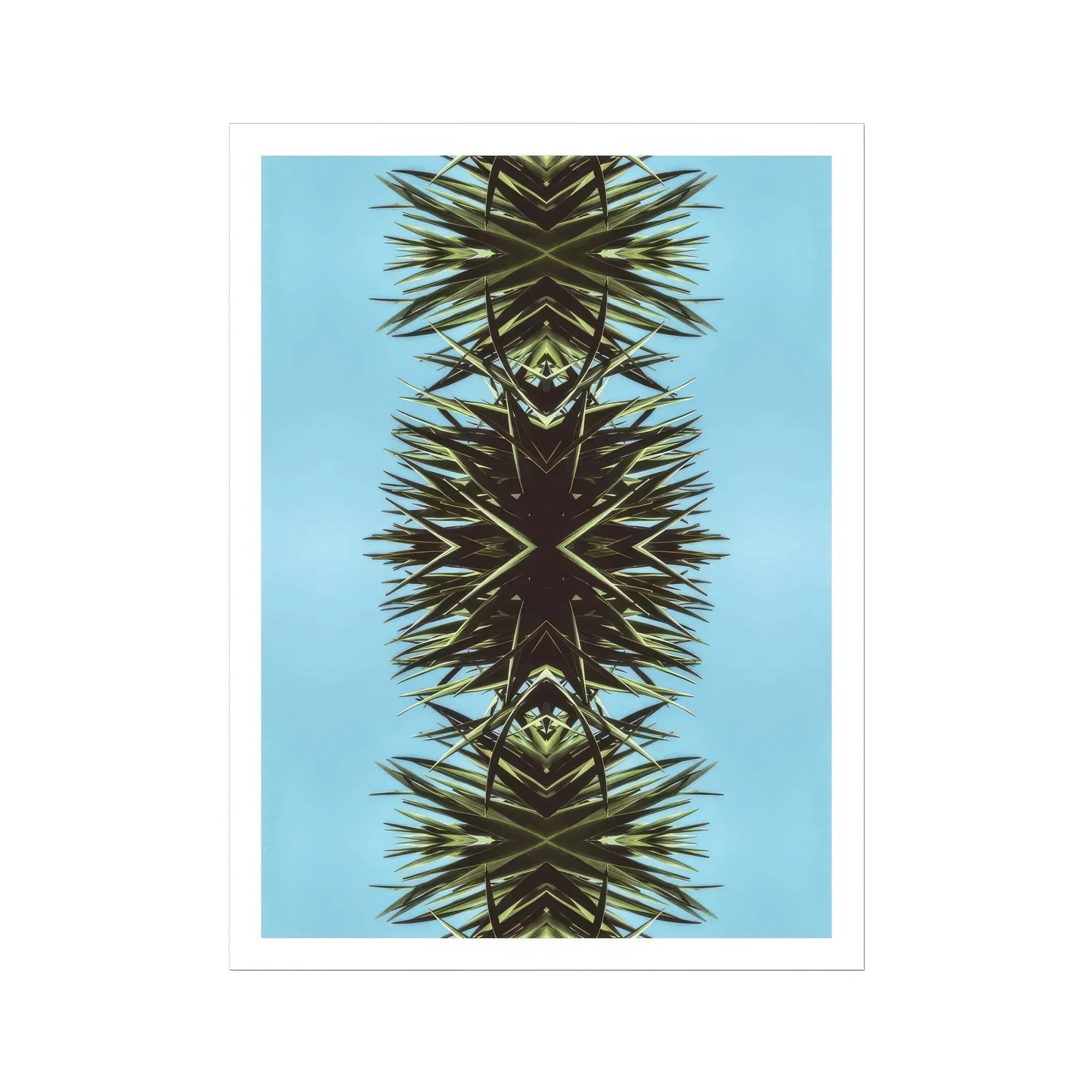 Pointy - Modern Mirrored Botanical Leaf Art Print Posters Prints & Visual Artwork