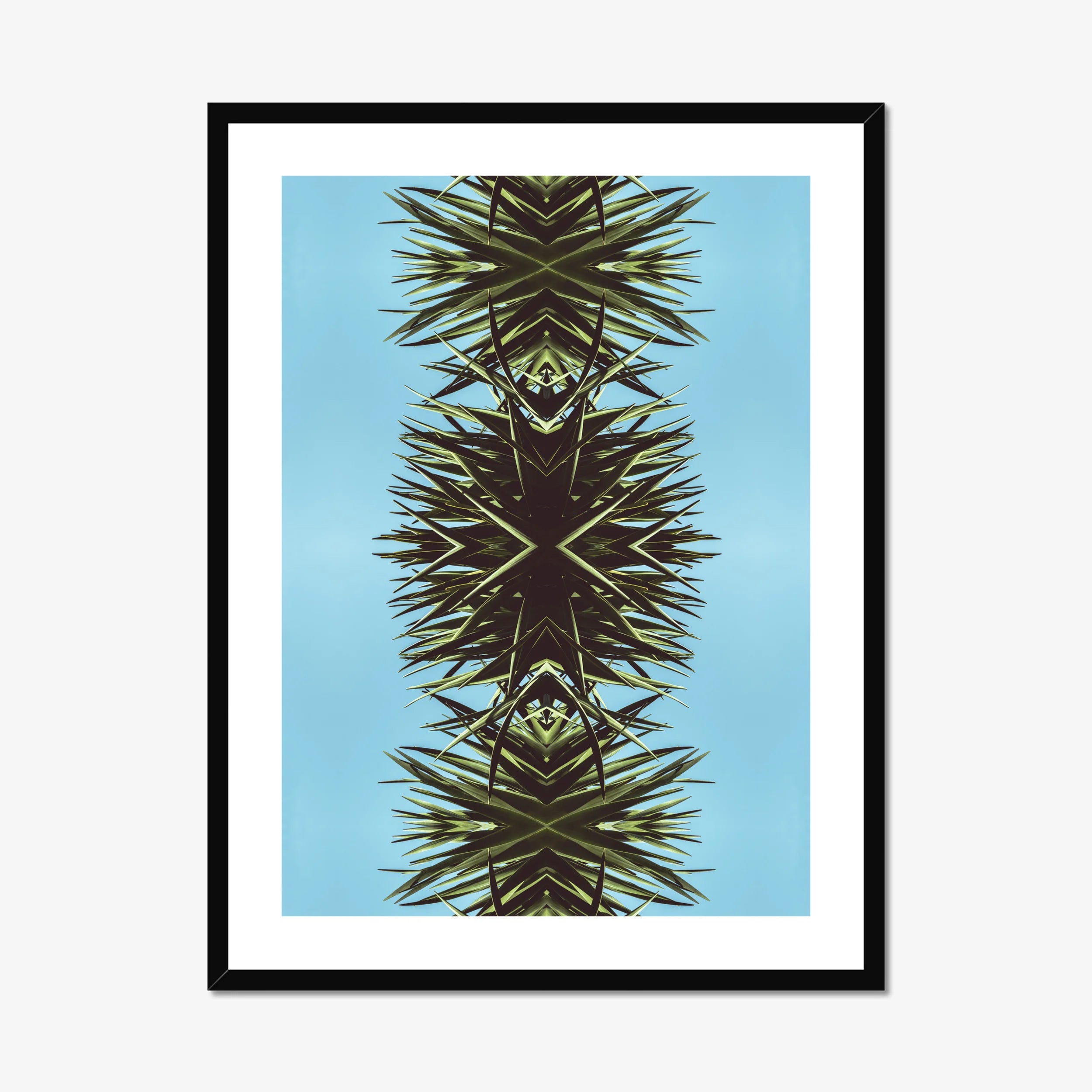 Pointy - Modern Mirrored Botanical Leaf Art Print