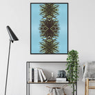 Pointy - Modern Mirrored Leaf Art Framed Canvas Posters Prints & Visual Artwork