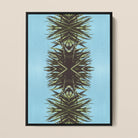 Pointy - Modern Mirrored Leaf Art Framed Canvas Posters Prints & Visual Artwork