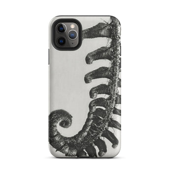 Polystichum Munitum (prickly Shield–fern) - Karl Blossfeldt Iphone Case, 11 Pro Max / Matte, Fern-patterned Phone Case