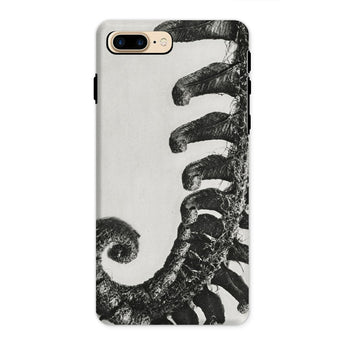 Polystichum Munitum (prickly Shield–fern) - Karl Blossfeldt Iphone Case, 8 Plus / Matte, Phone Case Black White Image Curled Fern Frond