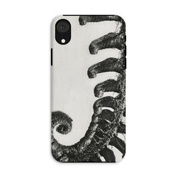Polystichum Munitum (prickly Shield–fern) - Karl Blossfeldt Phone Case Iphone Xr / Matte Phone Case Black White Design Curled Elephant
