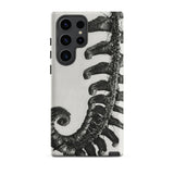 Polystichum Munitum (prickly Shield–fern) - Karl Blossfeldt Phone Case Samsung Galaxy S23 Ultra / Matte Black White Fern-patterned Phone