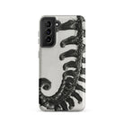 Polystichum Munitum (prickly Shield–fern) - Karl Blossfeldt Samsung Case, Galaxy S21 / Matte, White Smartphone Case Black Fern Design