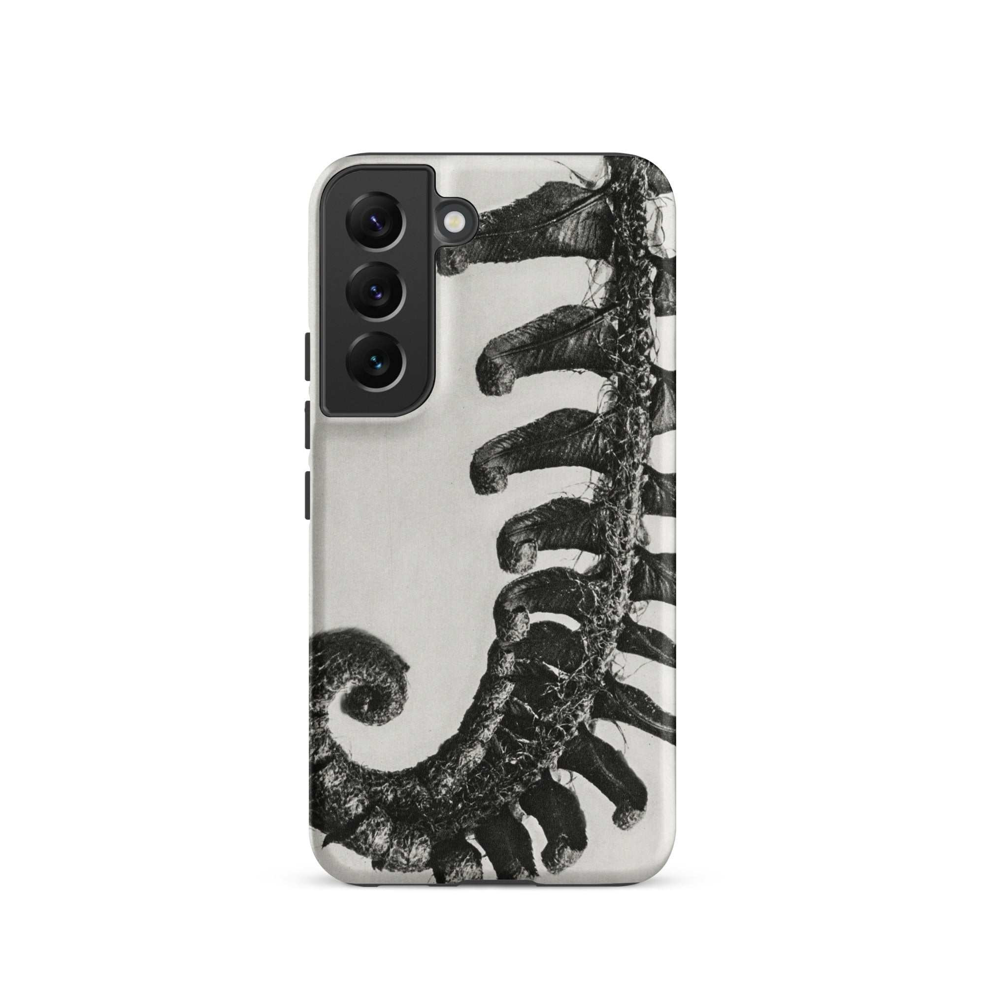 Polystichum Munitum (prickly Shield–fern) - Karl Blossfeldt Samsung Case, Galaxy S22 / Matte, Smartphone Case Black White Fern Pattern