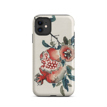 Pomegranate - Kōno Bairei Kacho-ga Fruit Iphone Case, 11 / Matte, Pomegranate-themed Phone Case