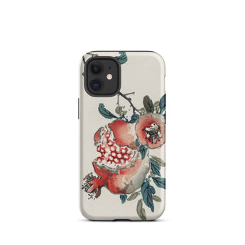 Pomegranate - Kōno Bairei Kacho-ga Fruit Iphone Case, 12 Mini / Matte, Pomegranate-themed Phone Case