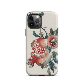 Pomegranate - Kōno Bairei Kacho-ga Fruit Iphone Case, 12 Pro / Matte, Pomegranate-themed Phone Case