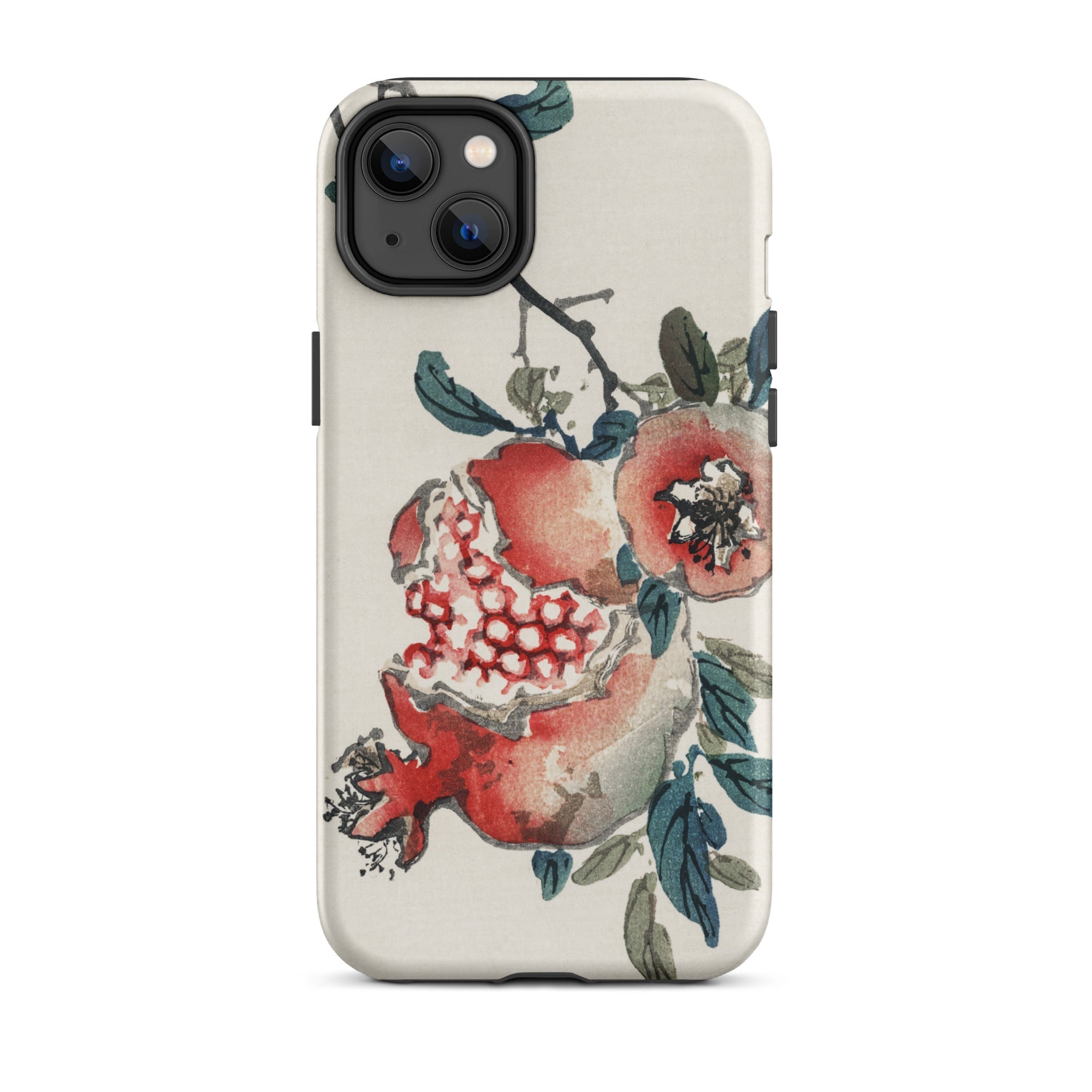 Pomegranate - Kōno Bairei Kacho-ga Fruit Iphone Case, 14 Plus / Matte, Pomegranate-themed Phone Case