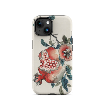 Pomegranate - Kōno Bairei Kacho-ga Fruit Iphone Case, 15 / Matte, Pomegranate-themed Phone Case