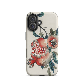 Pomegranate - Kōno Bairei Kacho-ga Fruit Iphone Case, 16 / Matte, Pomegranate-themed Phone Case