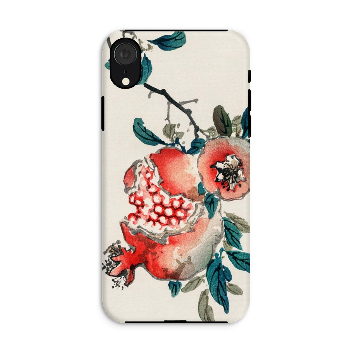 Pomegranate - Kōno Bairei Kacho-ga Fruit Iphone Case, Xr / Matte, Phone Case Watercolor Painting Pomegranates Leaves