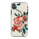 Pomegranate - Kōno Bairei Kacho-ga Fruit Iphone Case, Xs / Matte, Phone Case Watercolor Painting Pomegranates Leaves