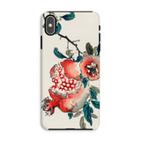 Pomegranate - Kōno Bairei Kacho-ga Fruit Iphone Case, Xs Max / Matte, Phone Case Watercolor Painting Pomegranates Leaves