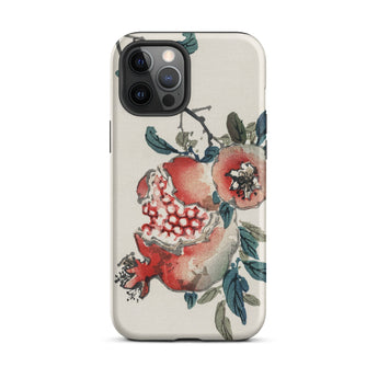 Pomegranate - Kono Bairei Kacho-ga Fruit Phone Case Pomegranate Floral Iphone Case Kōno Bairei, Bairei’s Pomegranate, Pocket-sized Meiji