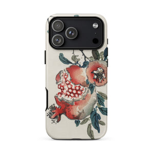 Pomegranate - Kōno Bairei Kacho-ga Fruit Phone Case Iphone 17 Pro Max / Matte Pomegranate-themed Phone Case Floral Design Red Green Hues